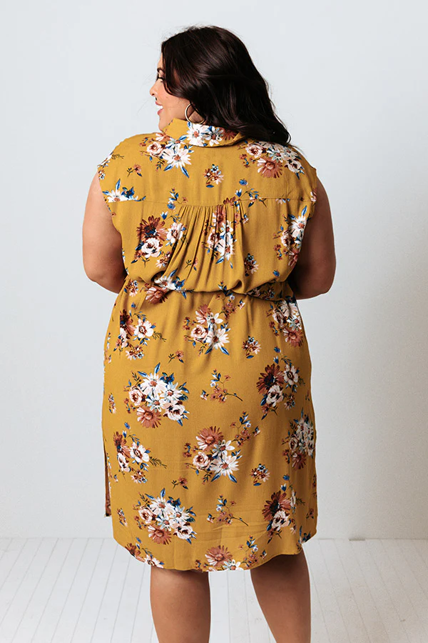 Grand Valley Floral Midi in Mustard Curves - Image 5