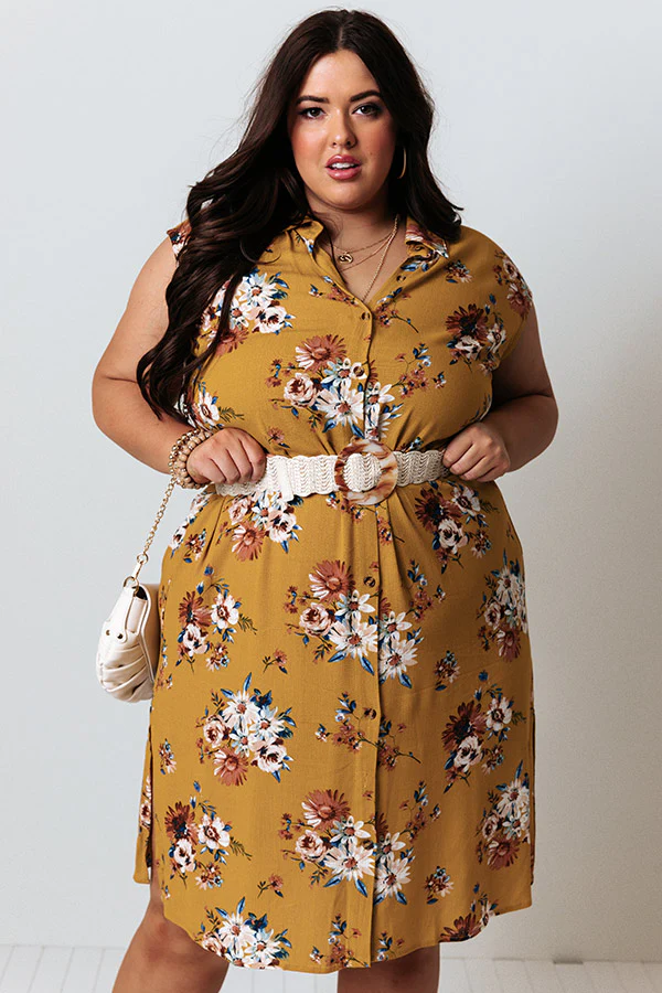 Grand Valley Floral Midi in Mustard Curves - Image 7