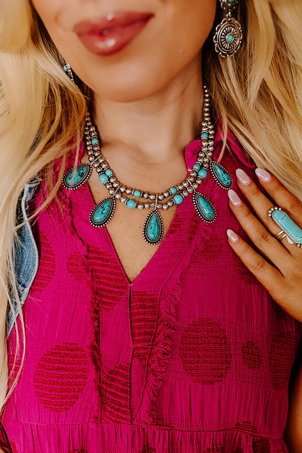 Greek Dreaming Necklace In Turquoise