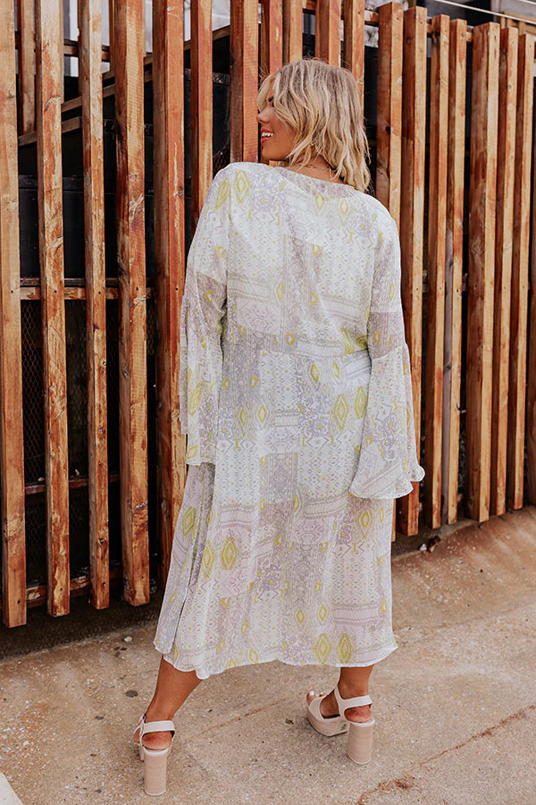 Greek Island Hopping Duster In Seaglass Curves - Image 5