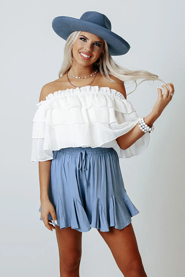 Hamptons Summer Ruffle Top