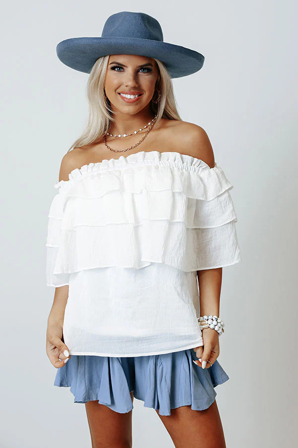 Hamptons Summer Ruffle Top - Image 4