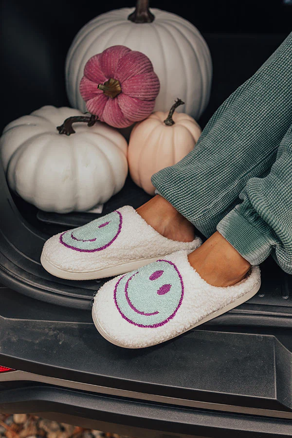 Happy Haven Sherpa Slipper In Aqua - Image 3