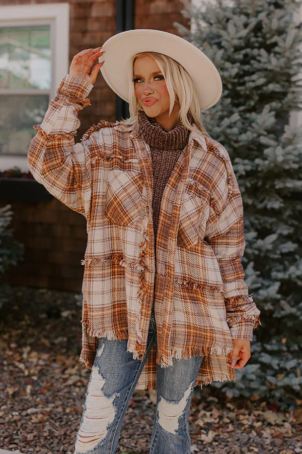 Harvest Cheer Plaid Jacket In Birch - Image 6