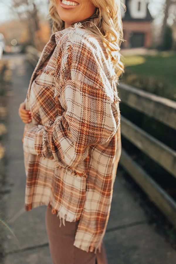 Harvest Cheer Plaid Jacket In Birch - Image 9