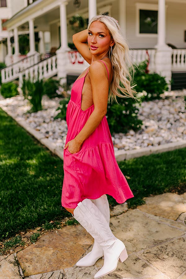 20-17 Having A Blast Babydoll Dress In Hot Pink - Image 2