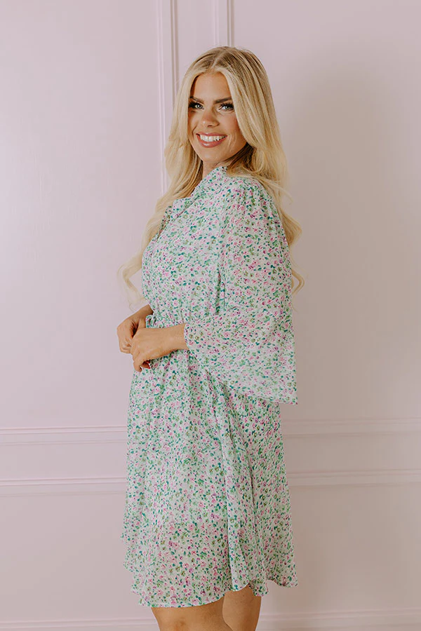 Headed Down Memory Lane Dress In Mint Curves - Image 3