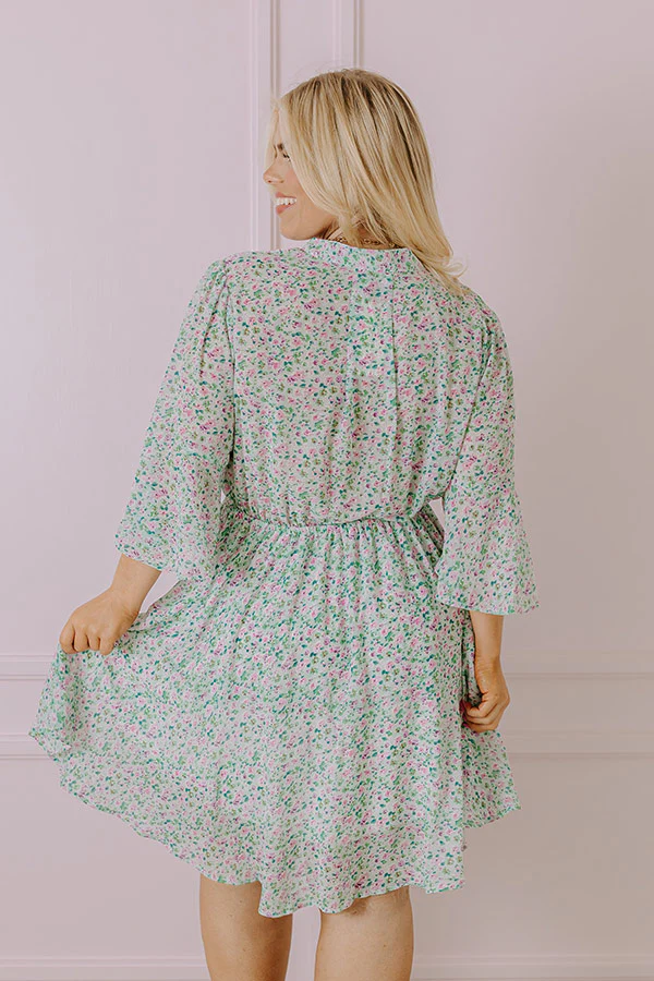 Headed Down Memory Lane Dress In Mint Curves - Image 4