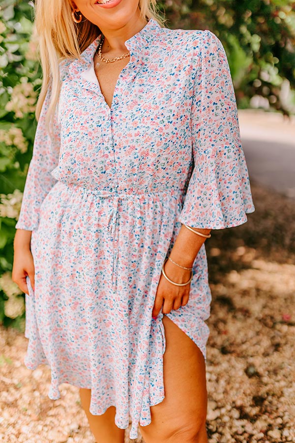 Headed Down Memory Lane Dress In Sky Blue Curves - Image 7