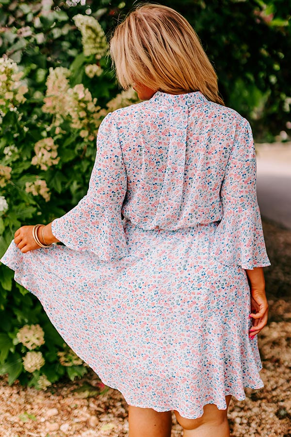 Headed Down Memory Lane Dress In Sky Blue Curves - Image 8