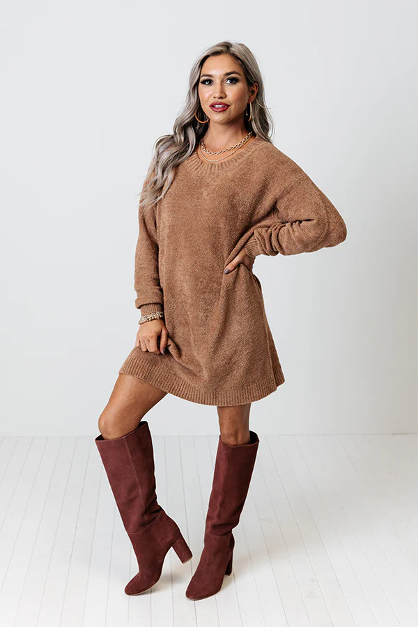 Headed For The Mountains Tunic Sweater In Camel - Image 5