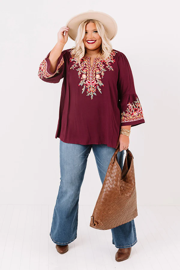 Headed To Manhattan Embroidered Shift Top  Curves - Image 2
