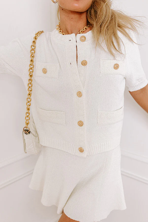 Heart in the Clouds Knit Sweater Top in White - Image 6