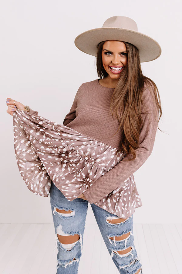 Heavenly Embrace Waffle Knit Top In Purple - Image 3