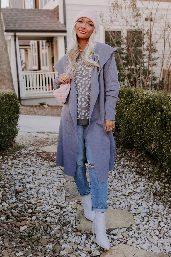 Hiding Out Light Weight Coat In Grey - Image 3