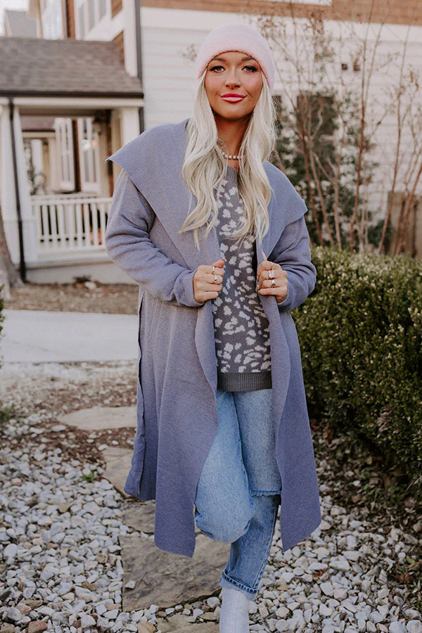 Hiding Out Light Weight Coat In Grey - Image 4