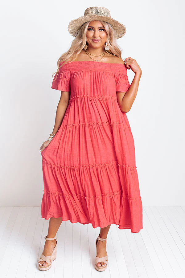 Hollywood Bungalow Midi Dress In Calypso - Image 4