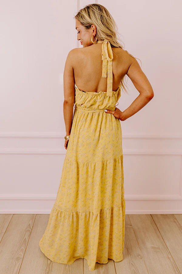 Honeymoon Happiness Maxi Dress In Primrose Yellow - Image 3