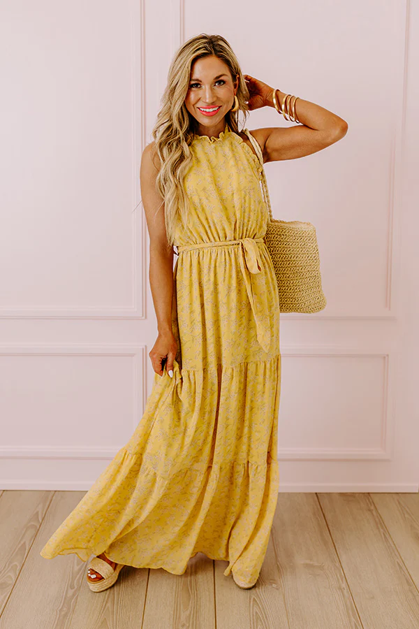 Honeymoon Happiness Maxi Dress In Primrose Yellow - Image 4