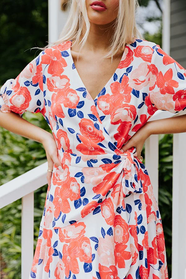 Hopeful Love Floral Wrap Dress - Image 4