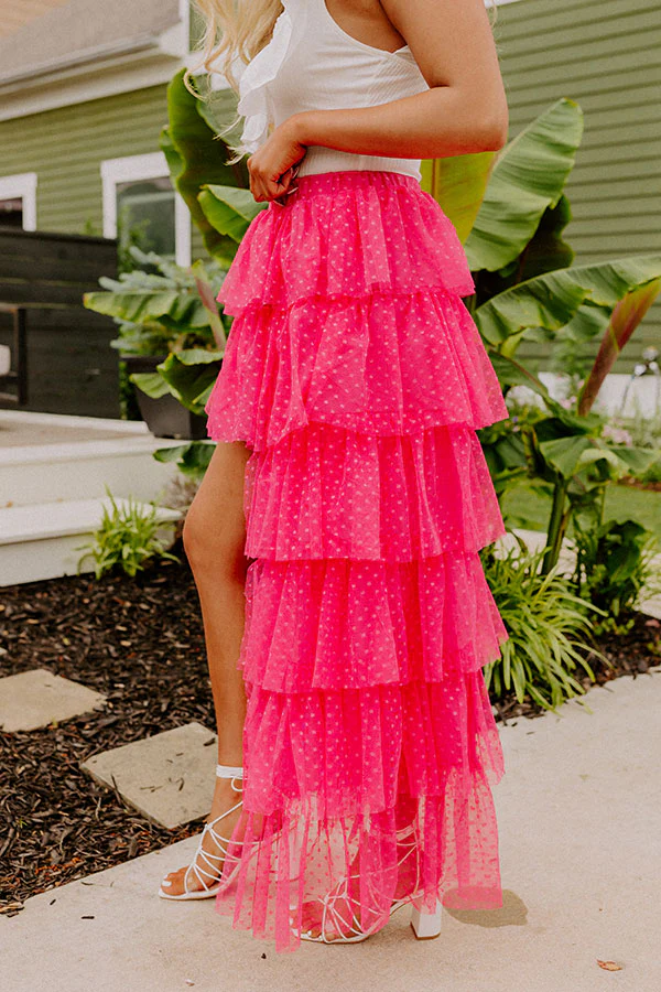 20-19 Ideally Yours Tulle High-Low Skirt In Pink - Image 8
