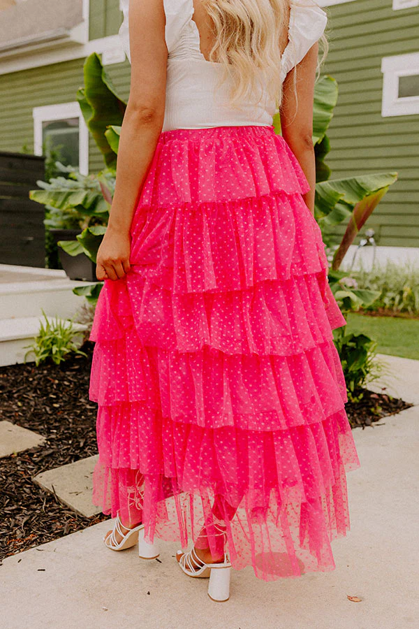 20-19 Ideally Yours Tulle High-Low Skirt In Pink - Image 9