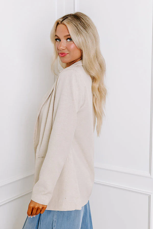 Insta Famous Blazer In Light Beige - Image 4