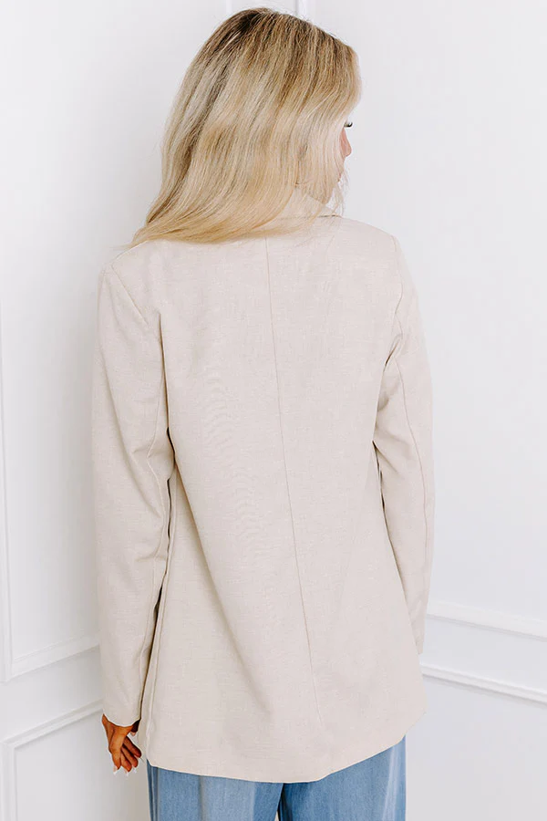 Insta Famous Blazer In Light Beige - Image 5
