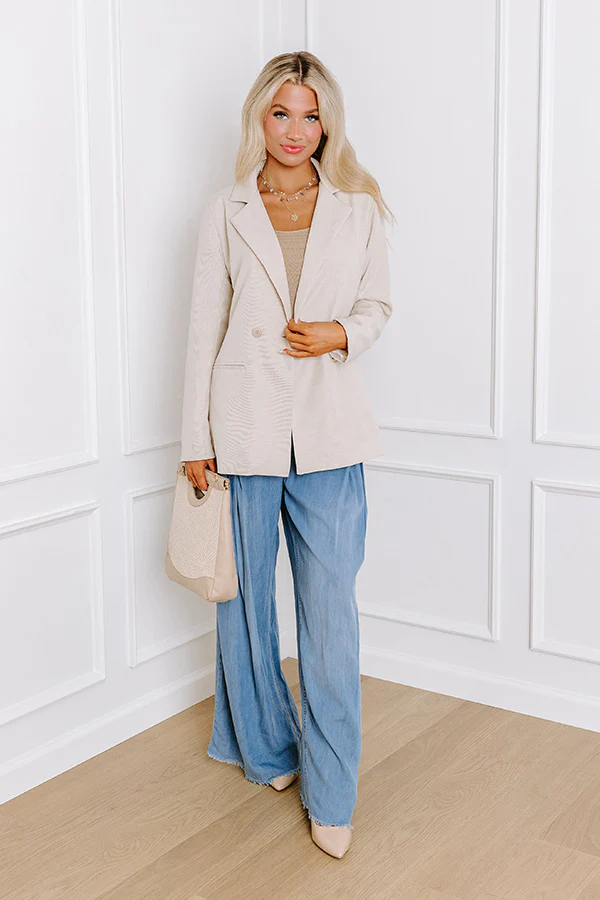 Insta Famous Blazer In Light Beige - Image 7