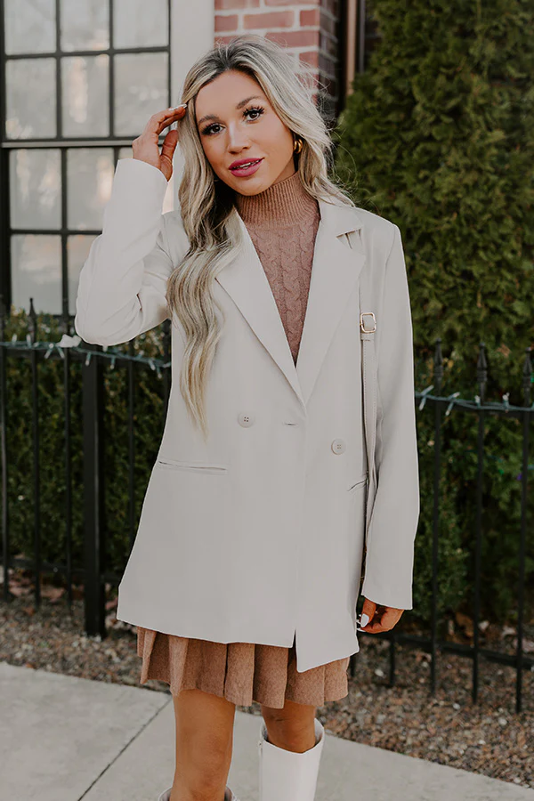 Insta Famous Blazer In Light Beige - Image 8