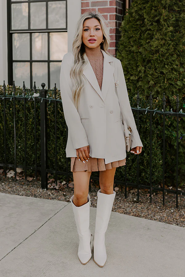 Insta Famous Blazer In Light Beige - Image 9