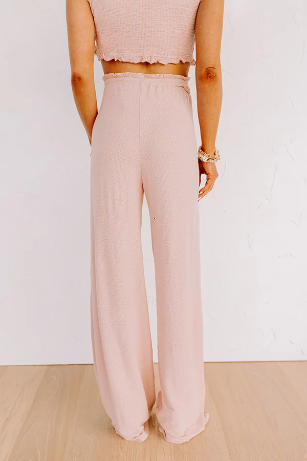 Isla High Waist Pants in Blush - Image 4