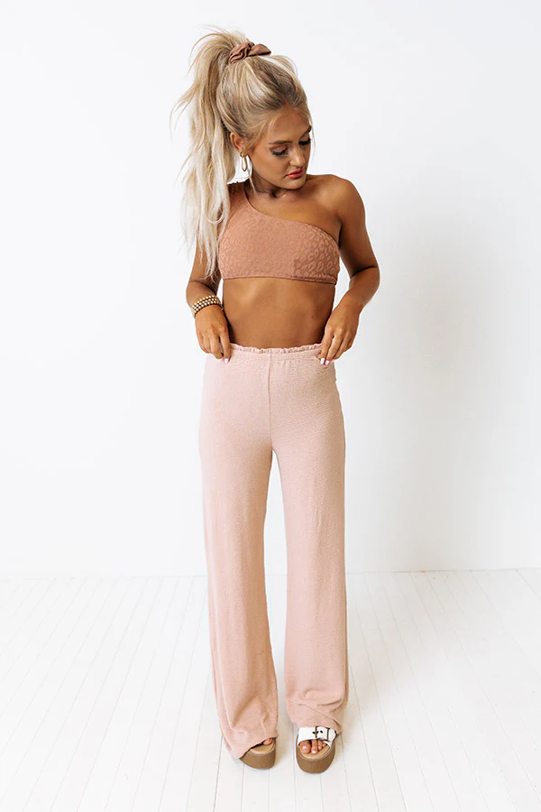 Isla High Waist Pants in Blush - Image 6