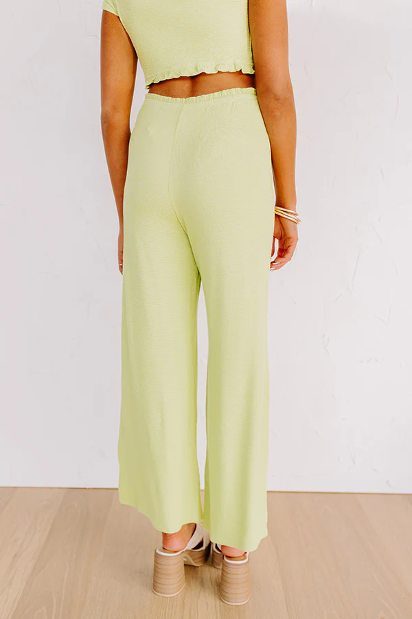Isla High Waist Pants in Lime - Image 3