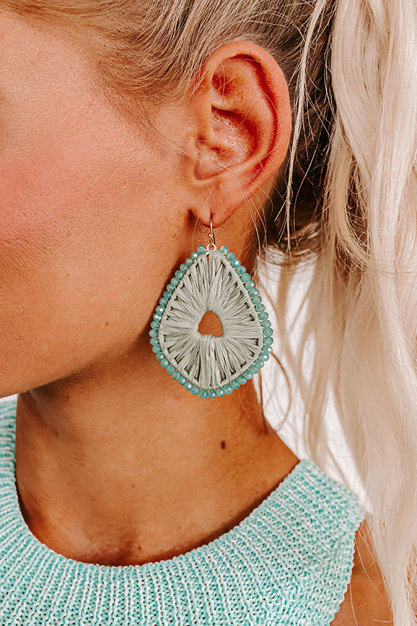 Island Elegance Beaded Earrings - Image 2