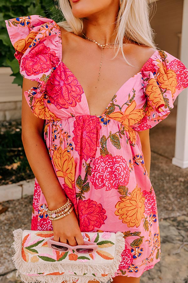 Island Lover Floral Mini Dress - Image 3