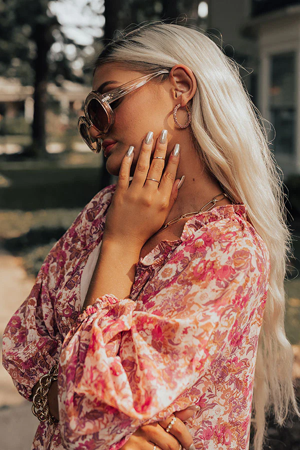 It's Giving Glamourous Hoop Earrings In Rose