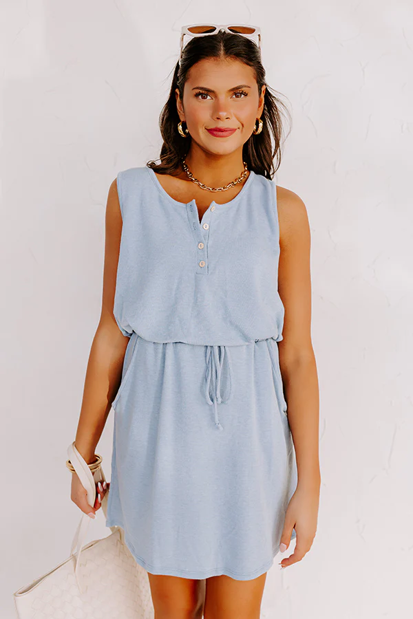 Ivy League Style Dress In Airy Blue - Image 2