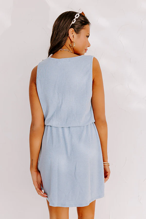 Ivy League Style Dress In Airy Blue - Image 4
