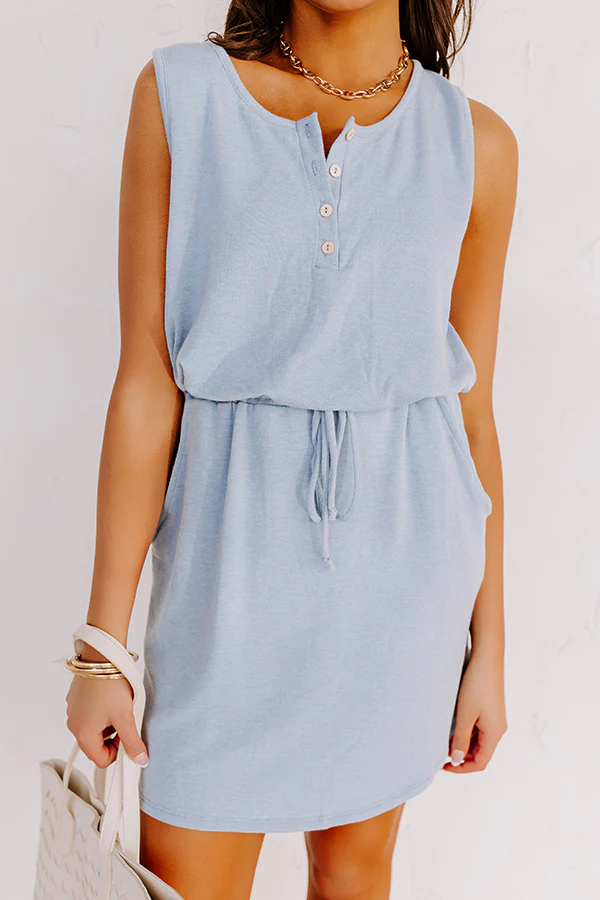 Ivy League Style Dress In Airy Blue - Image 5