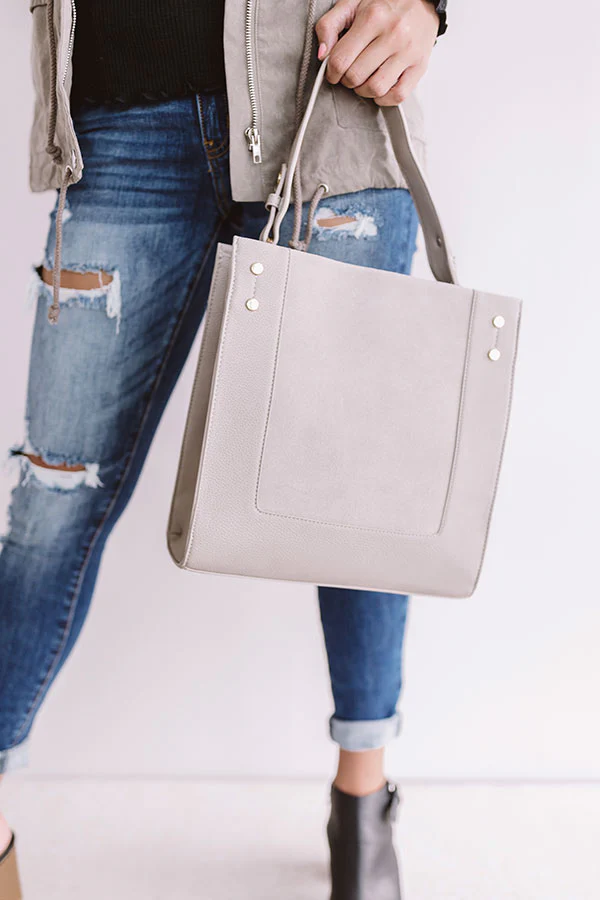 Jetset To Italy Tote in Light Taupe - Image 2