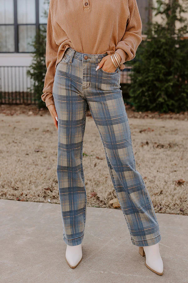 Judy Blue Salute High Waist Plaid Jeans - Image 7