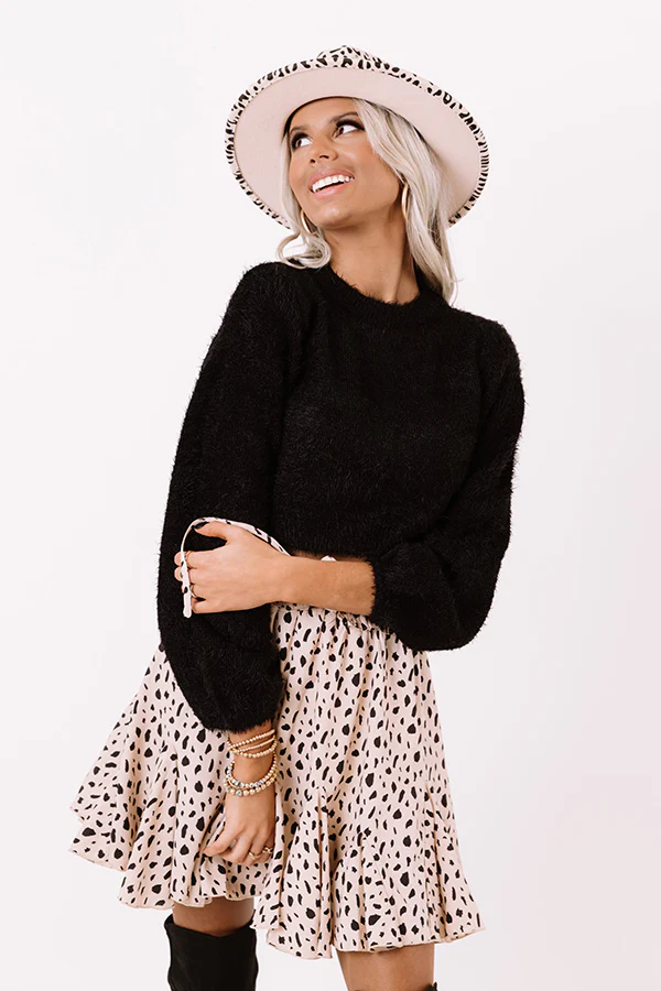 Just Like Magic Eyelash Knit Sweater In Black - Image 6
