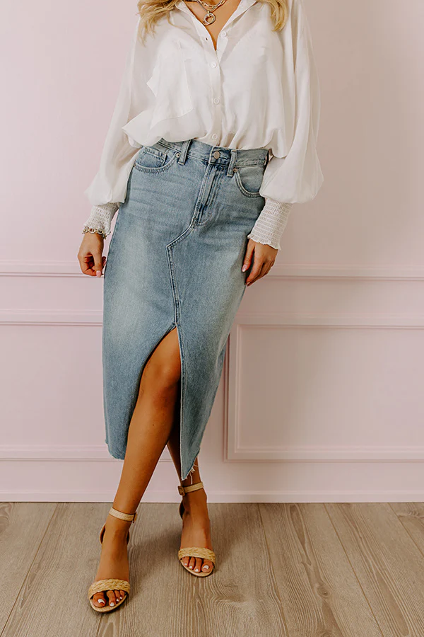 Just USA The Avianna High Waist Denim Skirt - Image 2
