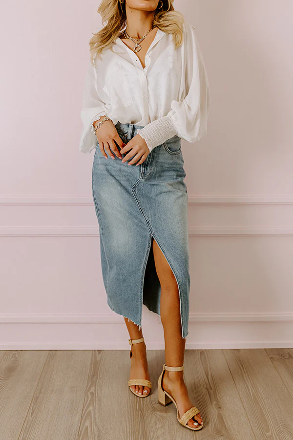 Just USA The Avianna High Waist Denim Skirt - Image 3