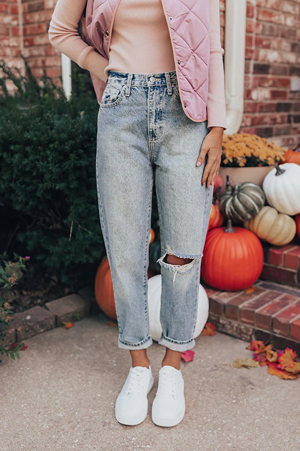 Just USA The Gem High Waist Distressed Mom Jean - Image 2