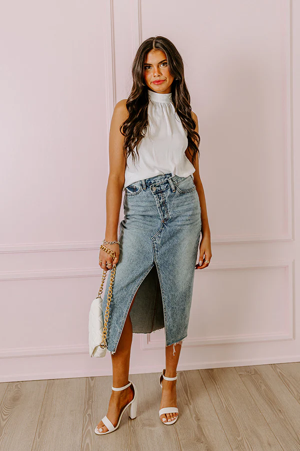 Just USA The Gillian Denim Midi Skirt - Image 3