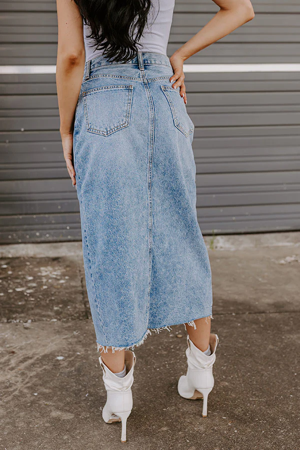Just USA The Gillian Denim Midi Skirt - Image 8