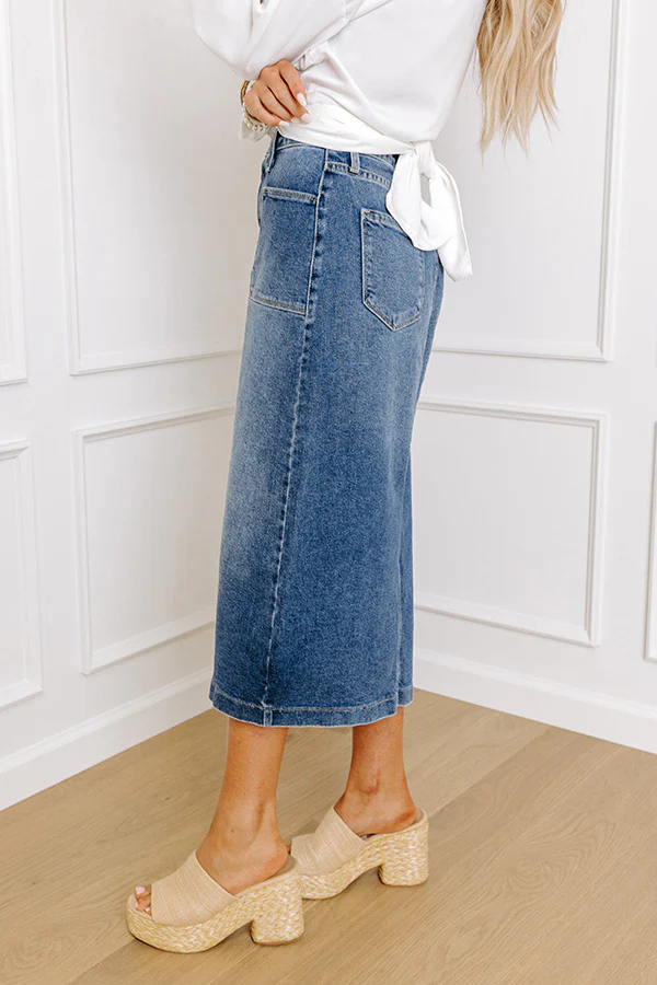 Just USA The Lovette Denim Skirt - Image 4