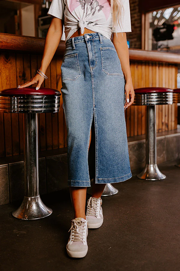 Just USA The Lovette Denim Skirt - Image 8